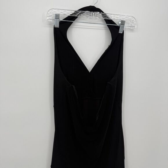 Taboo Vintage Black Y2k Halter Dress Asymmetrical Size 2XL Formal - Picture 6 of 14